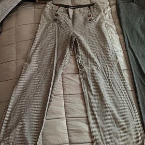 Nautical wide leg trousers